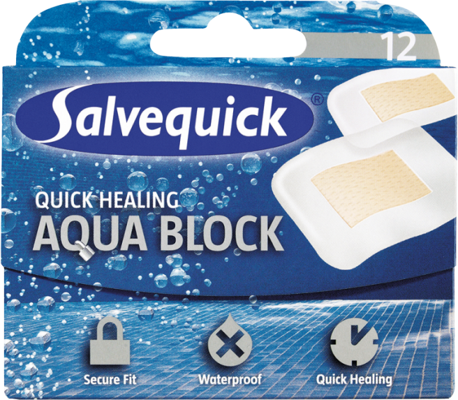 Salvequick Aqua Block 12 stk Plaster