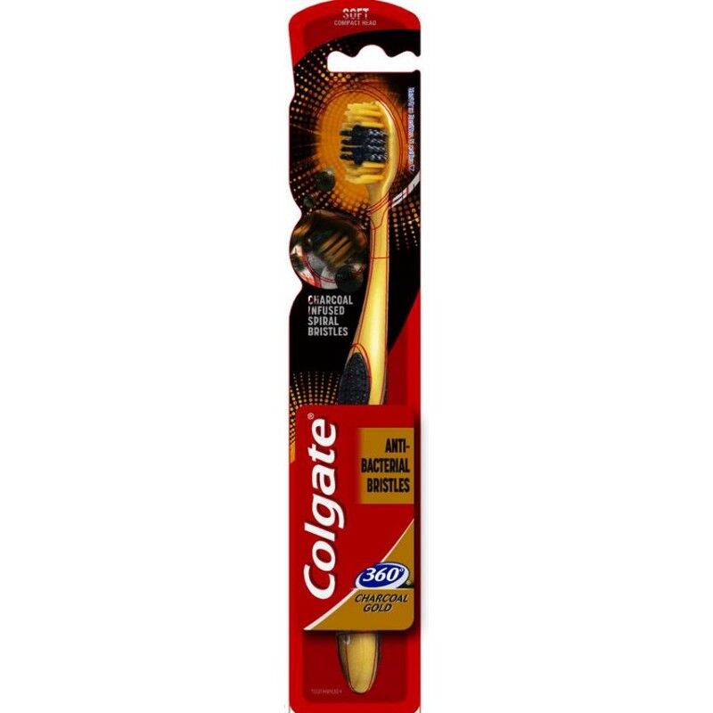 Colgate 360 Charcoal Gold Toothbrush Soft 1 stk Tannkost