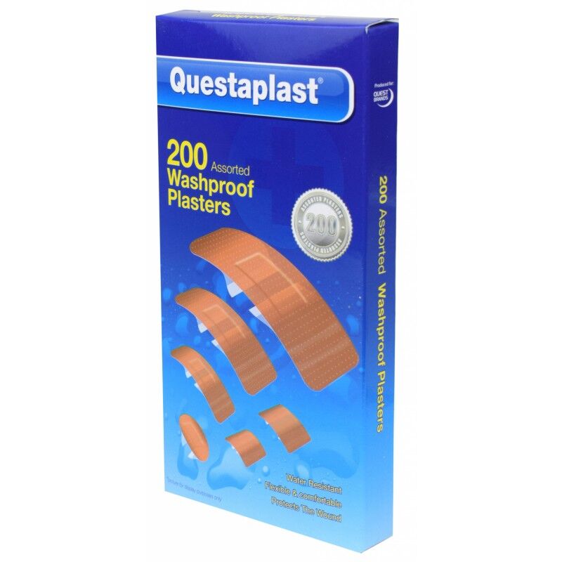 Questaplast Assorted Washproof Plasters 200 stk Plaster