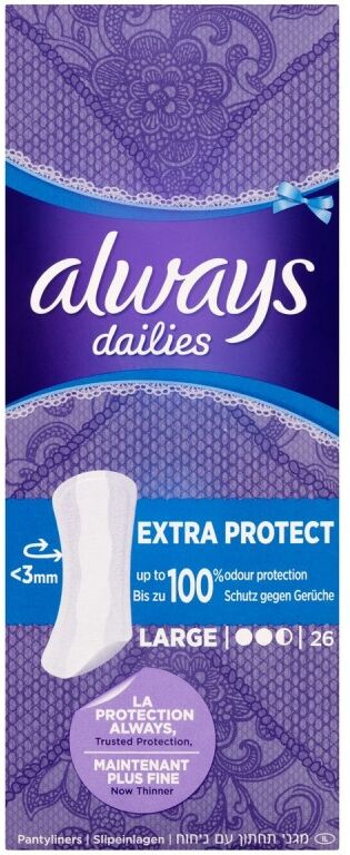 Always Dailies Extra Protect Large 26 stk Truseinnlegg