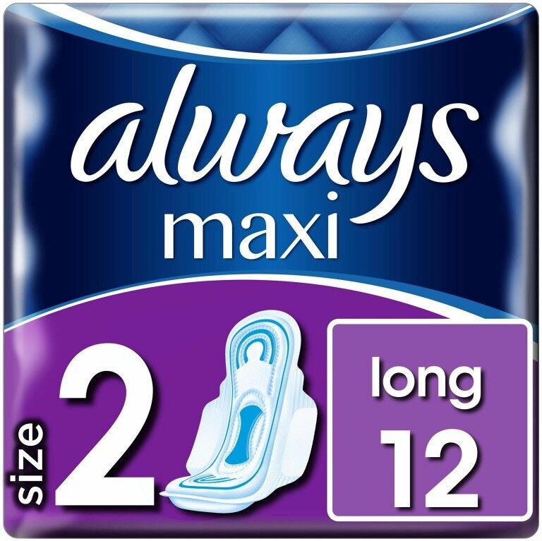 Always Maxi Long With Wings 12 stk Bind