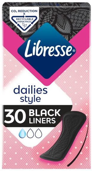 Libresse Dailies Style Black Liners Normal 30 stk Truseinnlegg