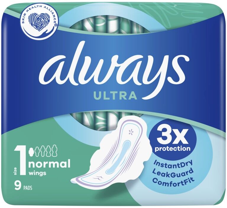 Always Ultra Normal Pads 9 stk Bind