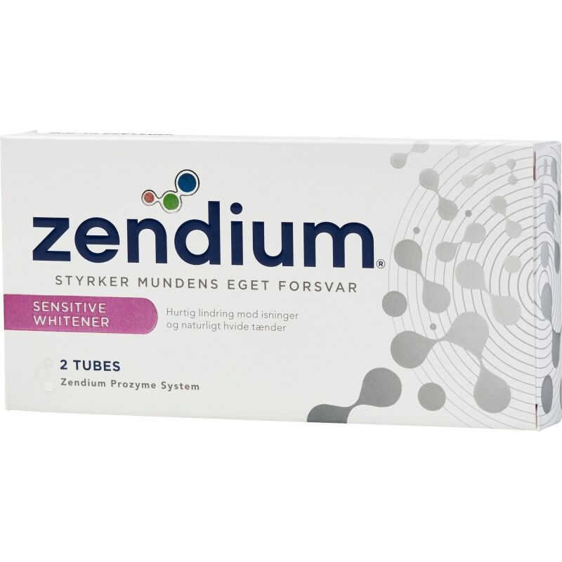 Zendium Sensitive + Whitener 2-pakning Tannkrem 2 x 50 ml Tannkrem