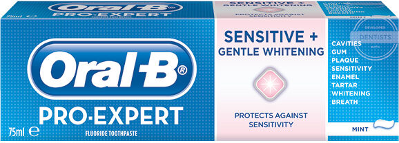 Oral-B Pro-Expert Sensitive & Gentle Whitening Toothpaste - 75 ml