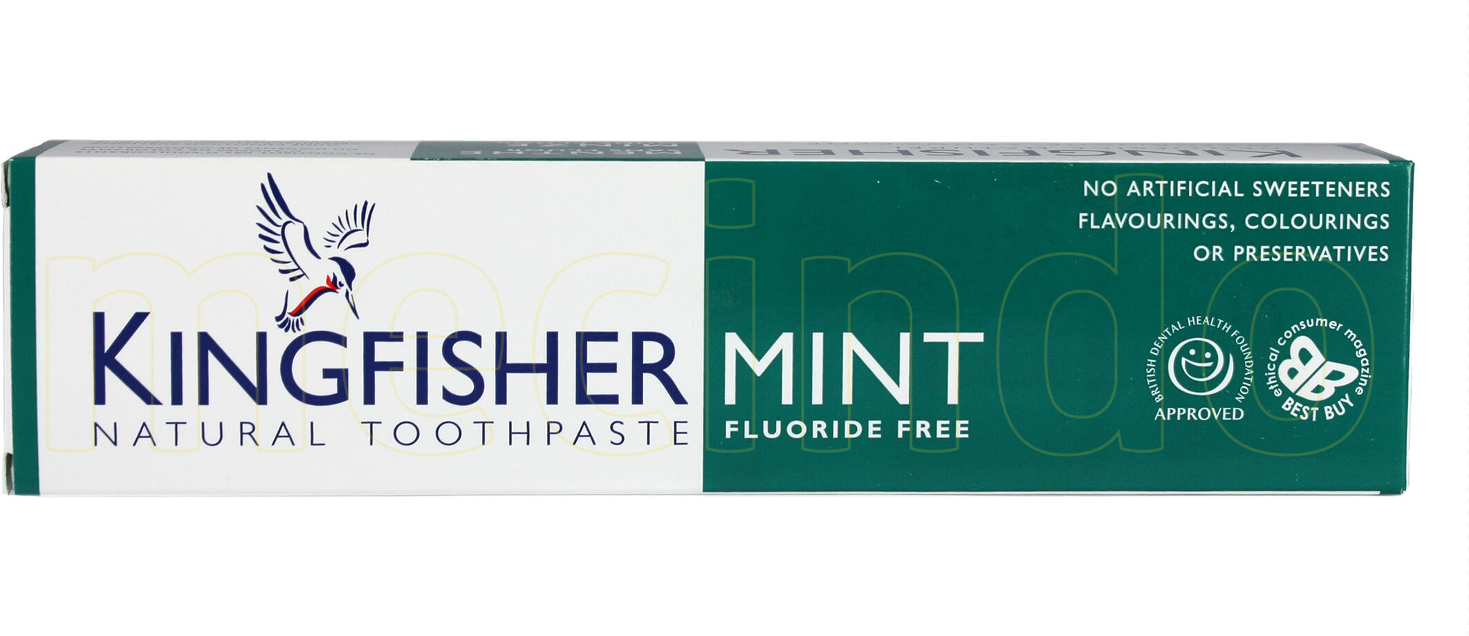 Kingfisher Toothpaste Tandpasta Mynte U. Fluor Kingfischer - 100 ml