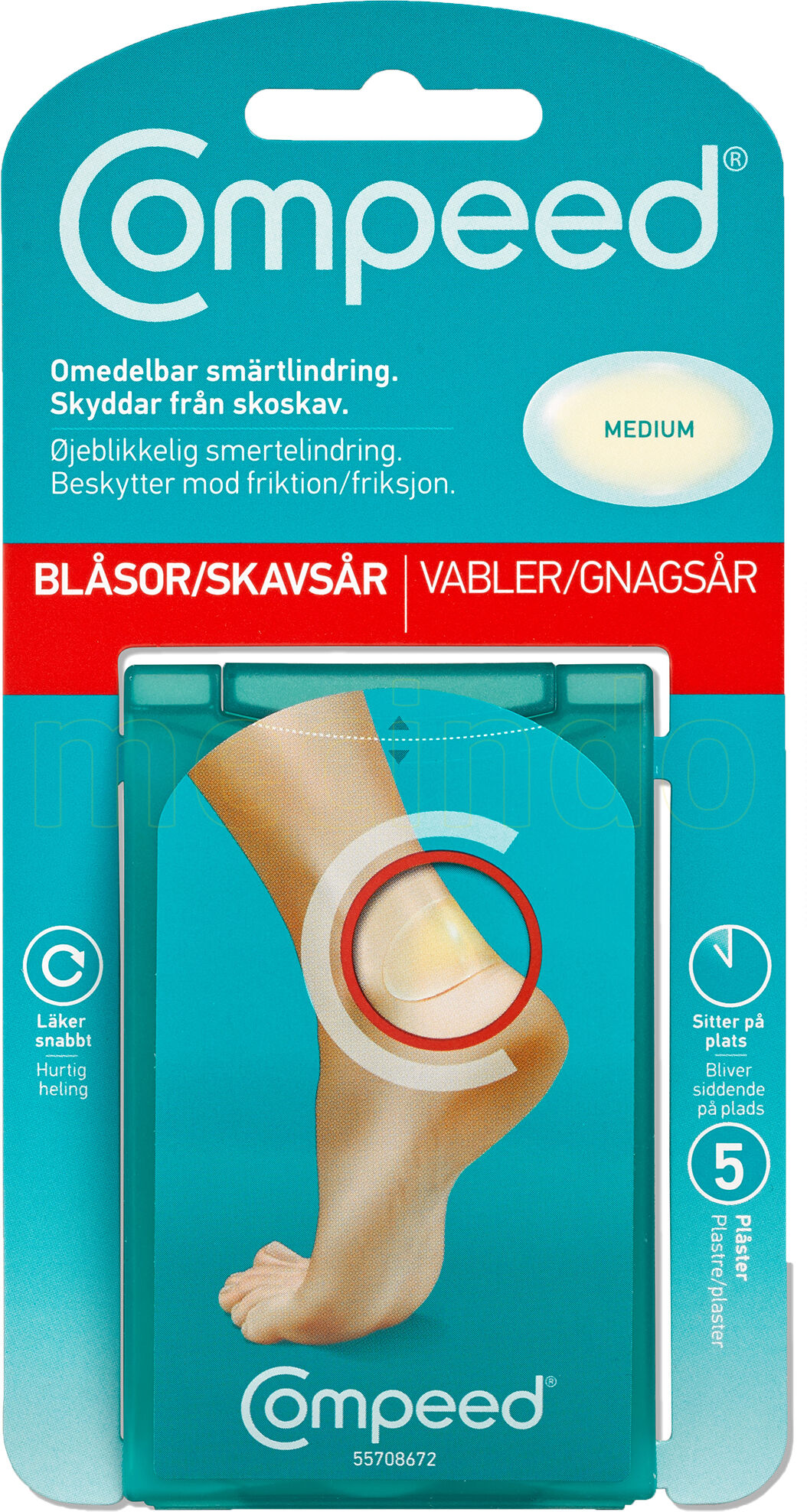 Compeed Gnagsårplaster Medium - 5 Plaster