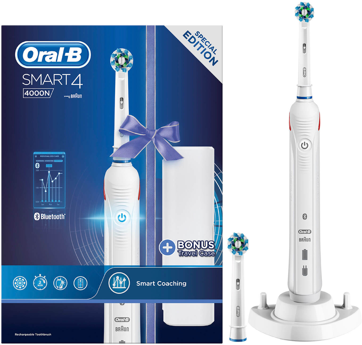 Oral B Oral-B Smart 4 4000N Rechargeable Electric Toothbrush - White