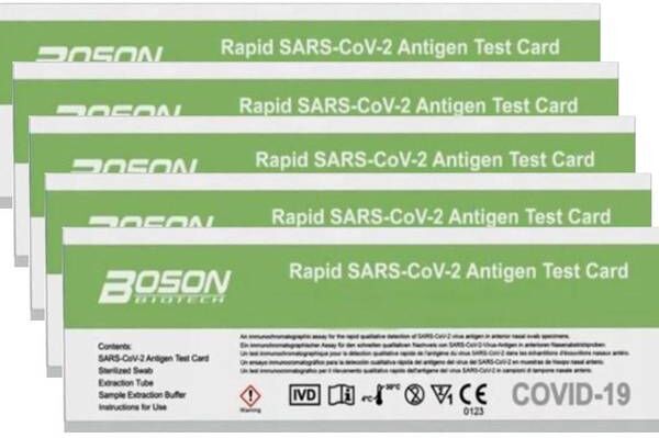 Handysize Nordic Covid-19 Selvtest 5 Pakk - Ce-Godkjent - Boson Biotech