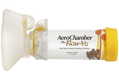 Aerochamber Plus Flow-Vu With Medium Mask 1-5 Years