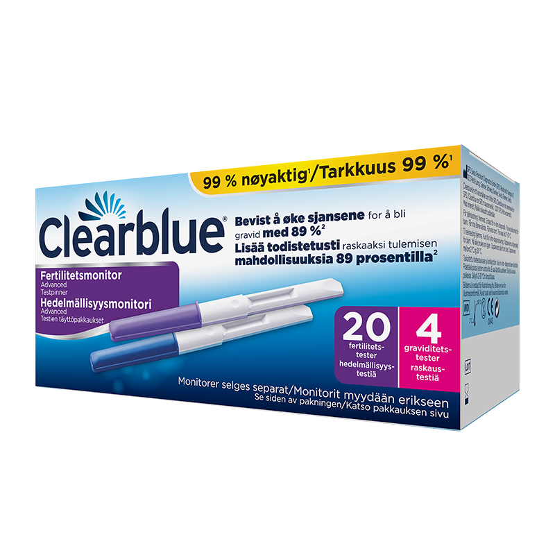 Testpinner til Clearblue ADVANCED fertilitetsmonitor, 20 + 4
