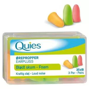 Quies ørepropper skum tre par i en boks - 1 boks