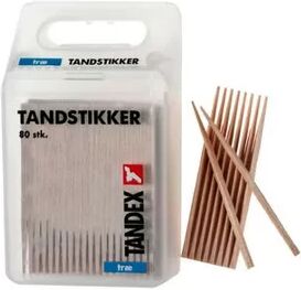 Tandex tannpirker i tre - 80 stk