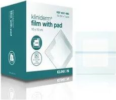 Klinion Wound Care Kliniderm Film Steril med sårpute 10x10cm - 50 stk