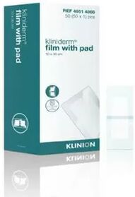 Klinion Wound Care Kliniderm Film Steril med sårpute 10x30cm - 50 stk