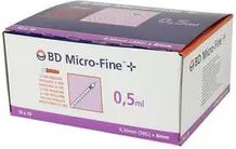 BD Medical-Diabetes care BD Microfine + 0,50 ml sprøyte med nål - 100 stk