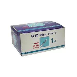 BD Medical-Diabetes care BD Micro Fine + insulinsprøyte, U-40 1 ml - 100 stk
