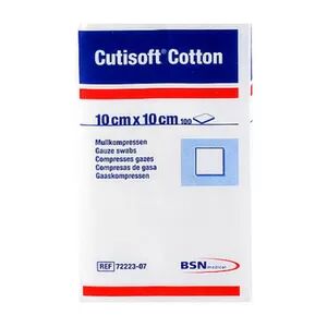 Cutisoft Cotton gazeswaps 10x10cm 12 lag - 100 stk