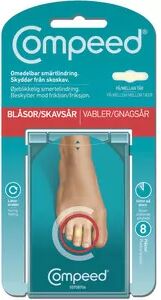 Compeed Gnagsårplaster (på/mellom tær) - 8 stk.