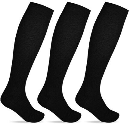 Minfot Støttestrømper Merinoull Black 3-pk