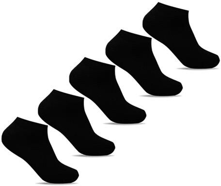 Minfot Bambustrømper Sneaker Svart 5-Pack