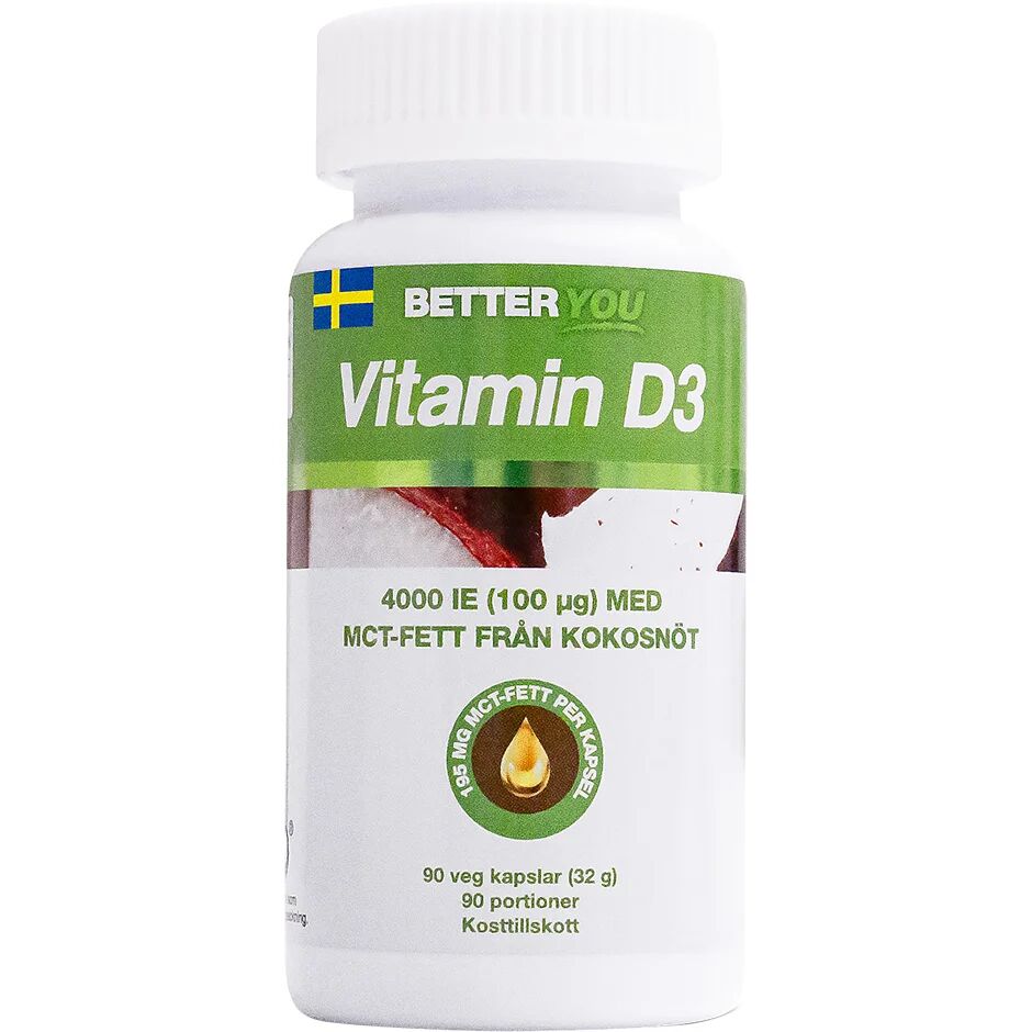 Better You Vitamin D3 4000 IE + Kokosolja,  Better You Kosttilskudd