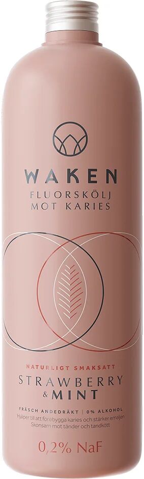 Waken Fluorskölj Strawberry&Mint, 500 ml Waken Munnskyll