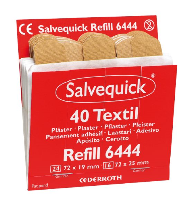 Cederroth Salvequick Tk Refill 40 Str Plaster Ref 6444 Teskstilplaster