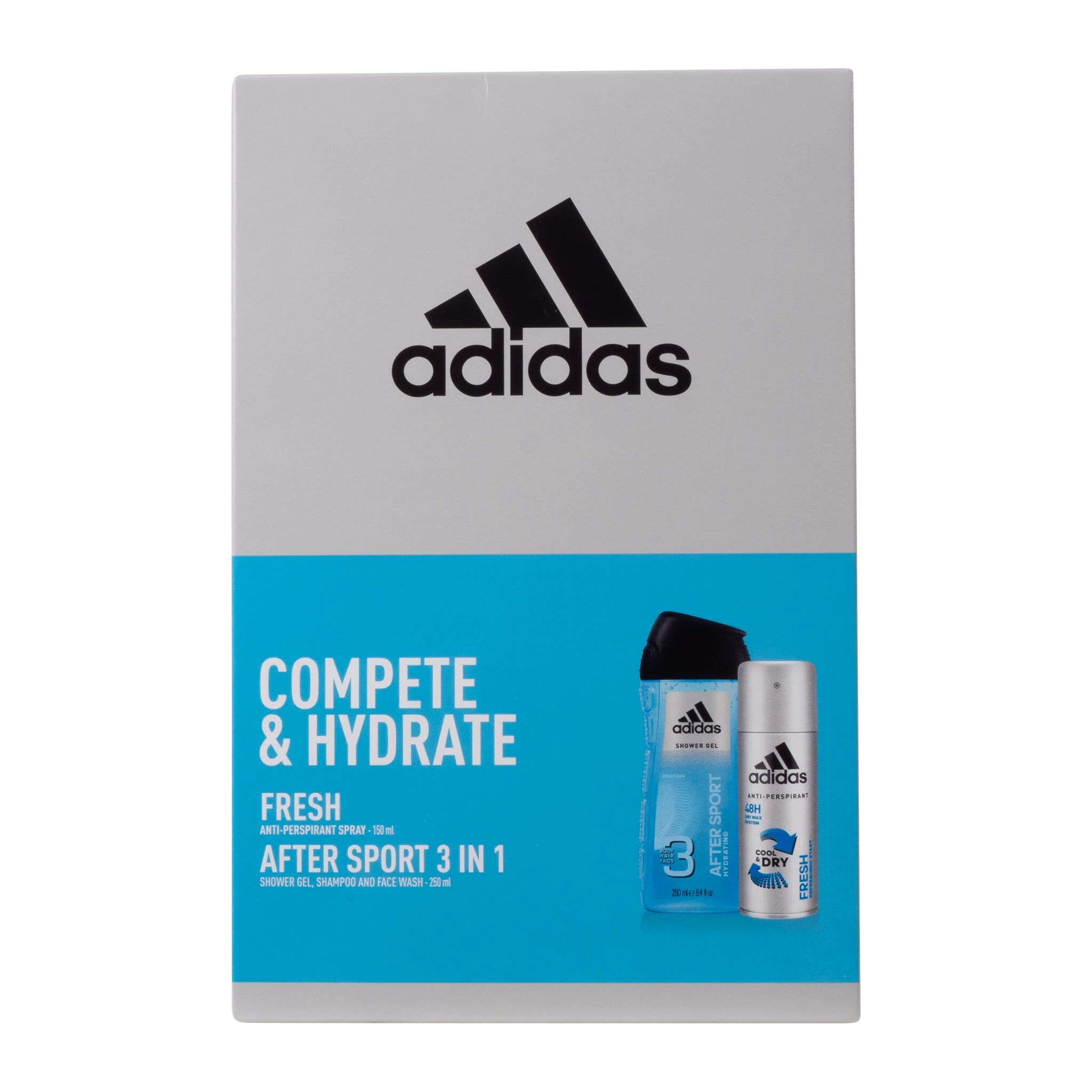 adidas Fresh & After Sport BS 150ml + S/G 250ml, deodorant/dusjsåpe herre STD Fresh & After Sport