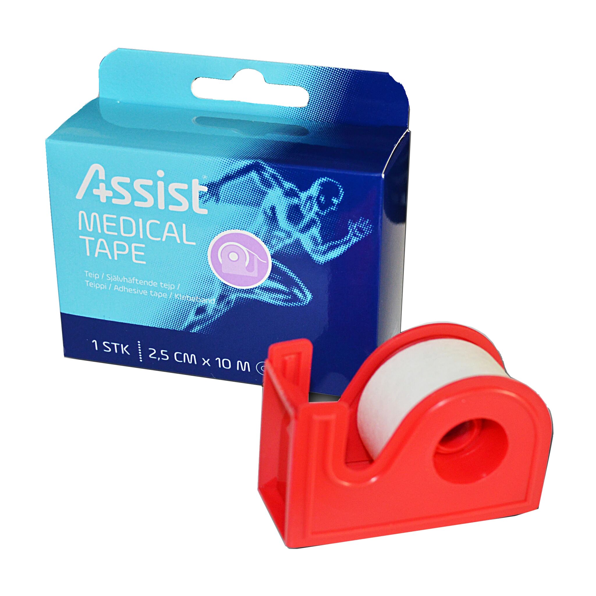 Assist Adhesive Tapedispenser, medisinteip 2,5 cm x 10 m NO COLOUR