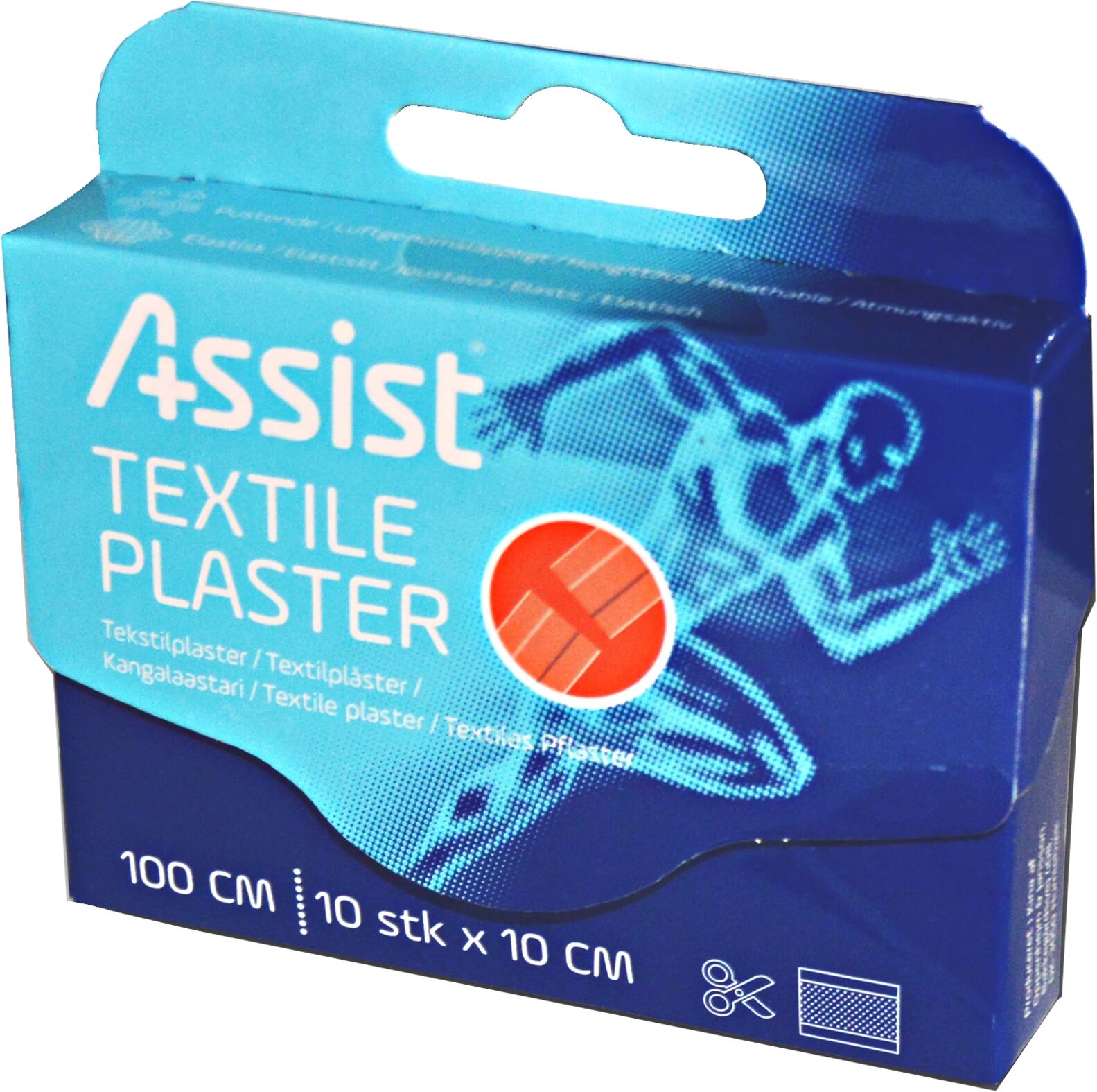 Assist Textile Plaster, plaster 100 cm (10 pcs x 10c NO COLOUR