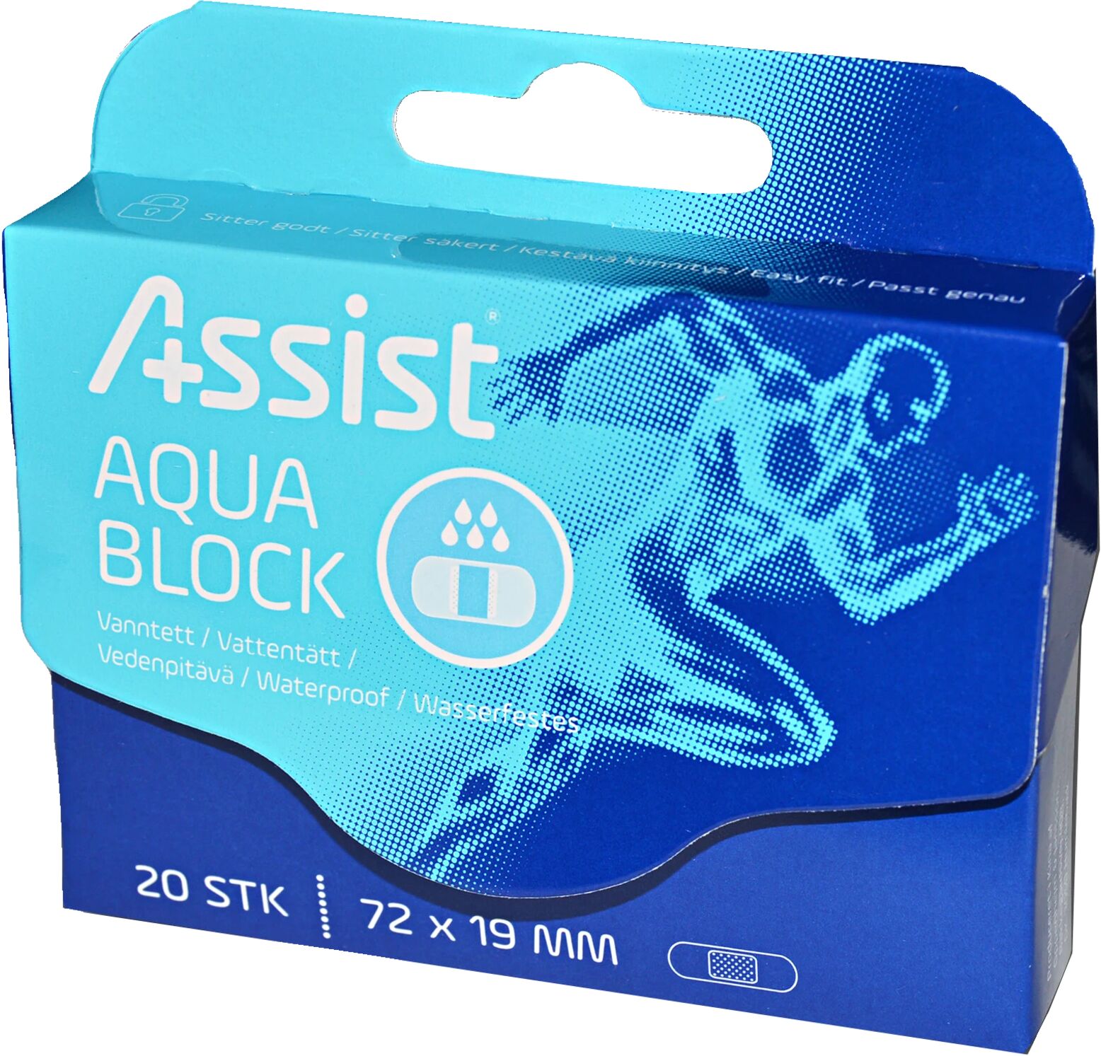 Assist Aqua Block plastre, plaster 20 pcs NO COLOUR