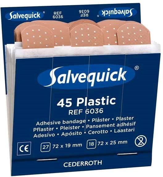 Salvequick Plastplåster 6036 6x45-Pack, Refill