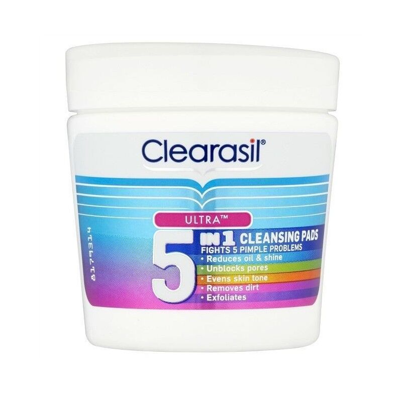 Clearasil Ultra 5in1 Cleansing Pads 65 st Ansiktsreng&ouml;ring