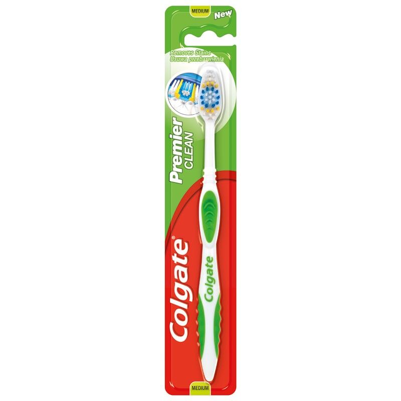 Colgate Premier Clean Tandborste Medium 1 st Tandborste