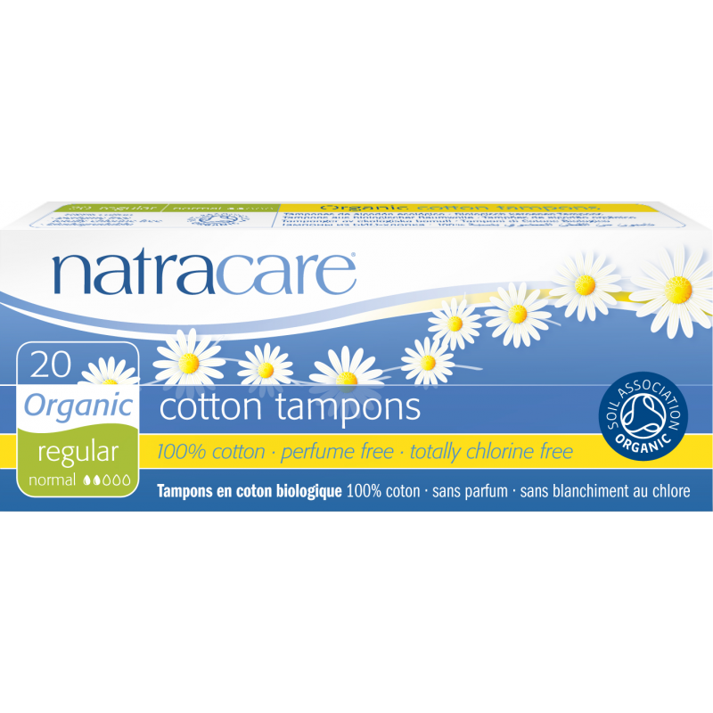 NatraCare Organic Cotton Tampons Regular 20 st Tamponger