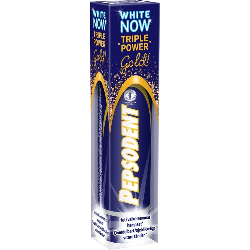 Pepsodent White Now Triple Power Gold Tandkr&auml;m 75 ml Tandkr&auml;m