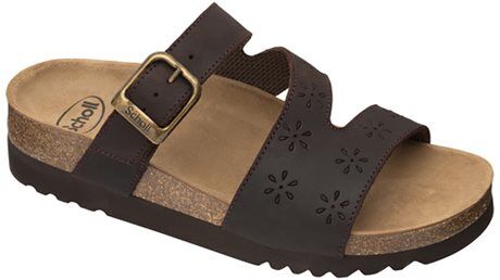 Scholl Sandal Dam Ranja Dk Brown