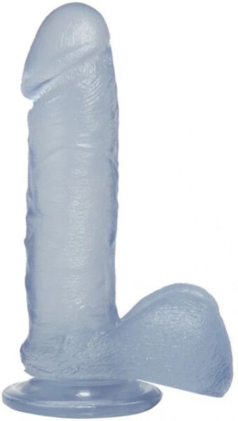 Crystal Jellies 7in Realistic Cock With Balls Clear