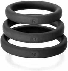 PerfectFit Xact Fit Silicone Rings Large 17 18 19 3 Ring Kit Black