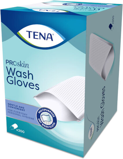 TENA ProSkin Wash Glove Gant Non Plastifié 200 unités