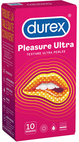 Durex Pleasure Ultra Préservatif Texture Ultra Perlée 10 unités