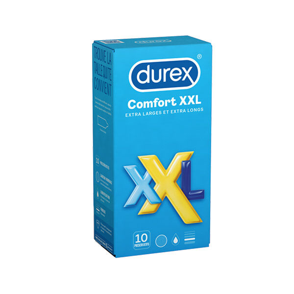 Durex Comfort XXL Extra Larges et Extra Longs 10 préservatifs