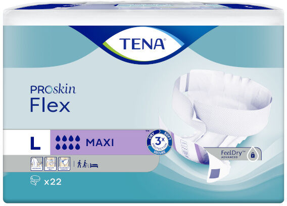 TENA ProSkin Flex Change Avec Ceinture Maxi Taille L 22 protections