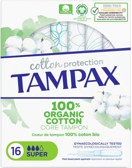 Tampax Cotton Protection Super 16 unités