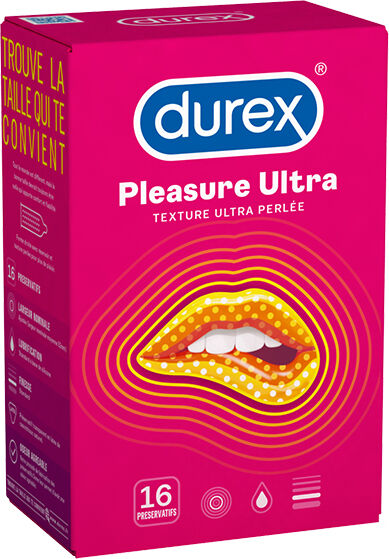 Durex Pleasure Ultra Préservatif Texture Ultra Perlée 16 unités