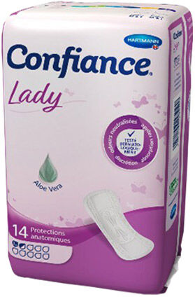 Hartmann Confiance Lady Protections Anatomiques à l'Aloe Vera 2 Gouttes 14 unités