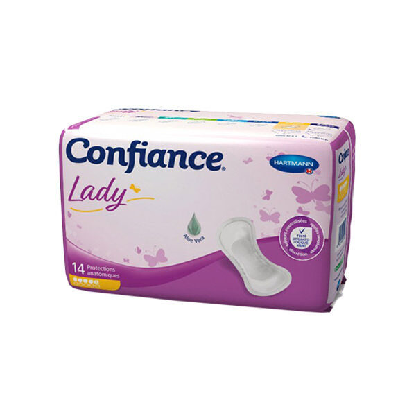 Hartmann Confiance Lady Protections Anatomiques à l'Aloe Vera 5 Gouttes 14 unités