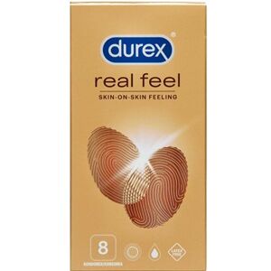 Durex real feel kondom latexfri Medicinsk udstyr 8 stk - Kondom