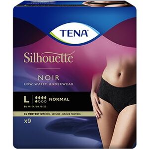 Tena Silhoutte Sort Str. L - tena trusser 1 stk